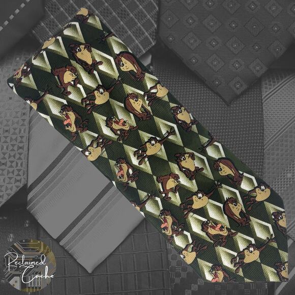 Tasmanian Devil Argyle Tie - Picture 1 of 6